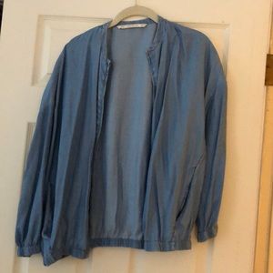 Zara bomber style denim jacket